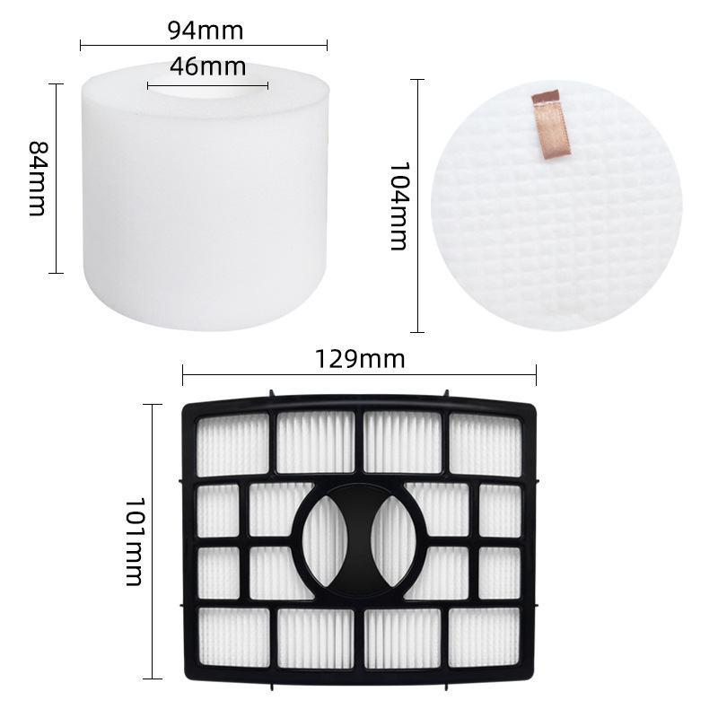 Filter Kit for Shark NV650, XFF650 Foam & Felt + XHF650 HEPA Filter, Replacement for Rotator Powered Lift-Away NV651 NV652 NV750W AX950 AZ1000 Vacuum