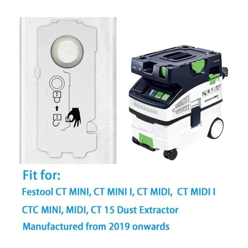 Dust Bags for Festool CT MINI CT MIDI (2019+) CT15