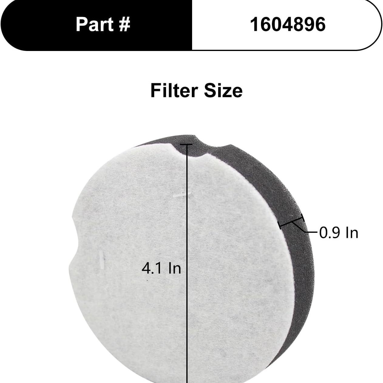 Pre Filter Replacement for Bissell PowerForce 1520 Series vacuum cleaners