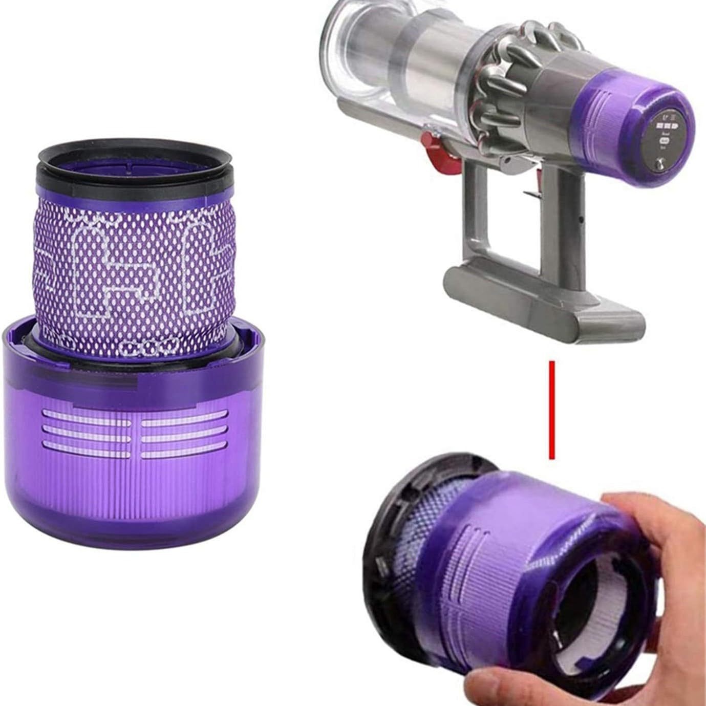Post Motor HEPA Filter Replacement for Dyson V11 / SV14 / V15 Detect Vacuum Cleaners
