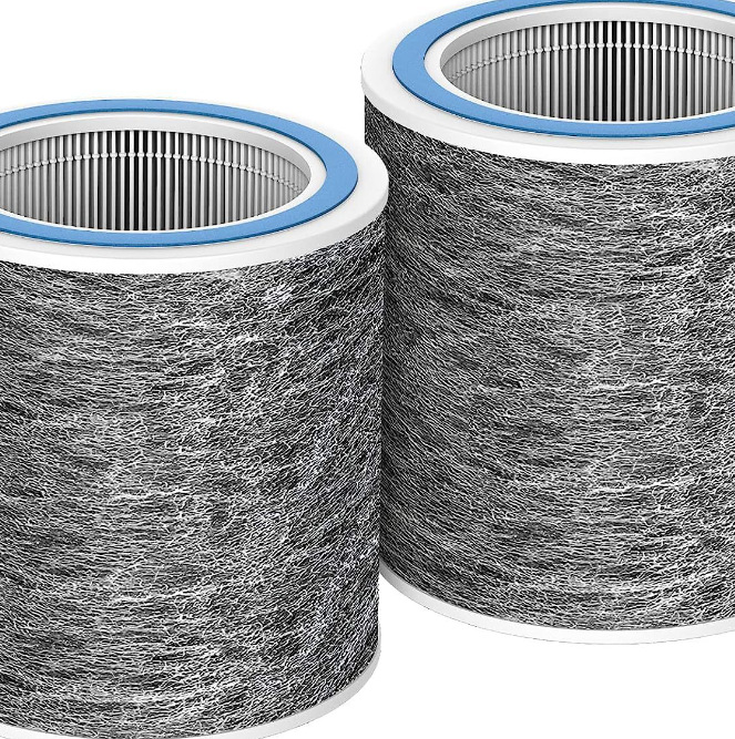 Shark HP100 Series Replacement Filter, 3-in-1 H13 True HEPA & Activated Carbon Filter for HP100/HP101/HP102/HP132/HP152 Air Purifiers, Replaces HE1FKPET/HE1FKBAS
